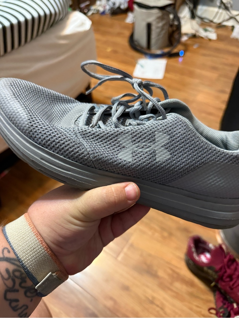 Under Armour Men’s Gray Lightweight Training Sneakers